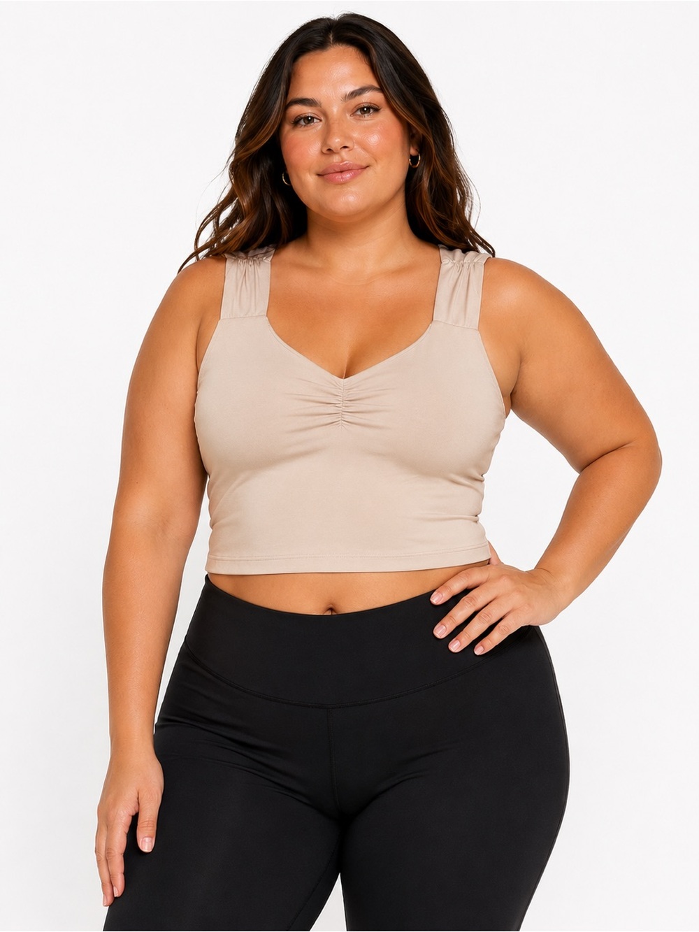 Offline By Aerie Ruched Crop Tank Top With Padding - Women’s XL